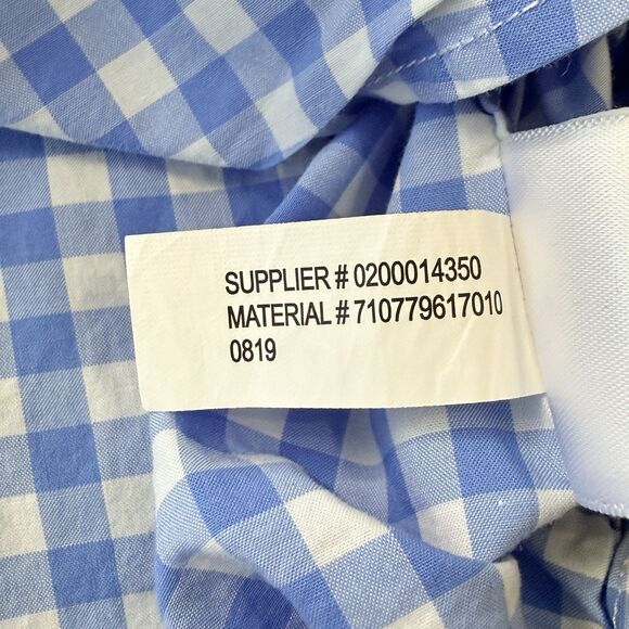 Ralph Lauren Mens Classic Fit Blue Gingham Long Sleeve Shirt XXL 100% Stretch - Picture 10 of 11